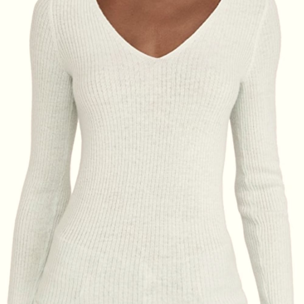 Society 212 Ivory‎ V-Neck Sweater